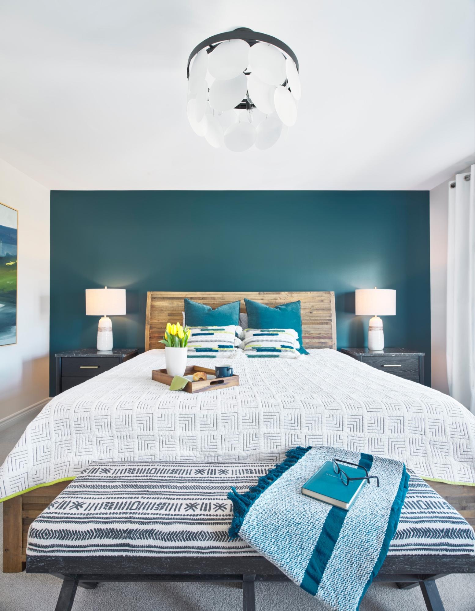 How Designers Help You Visualize Your Dream Space: A Modern Boho Retreat from Concept to Reality. image of new bedroom.
