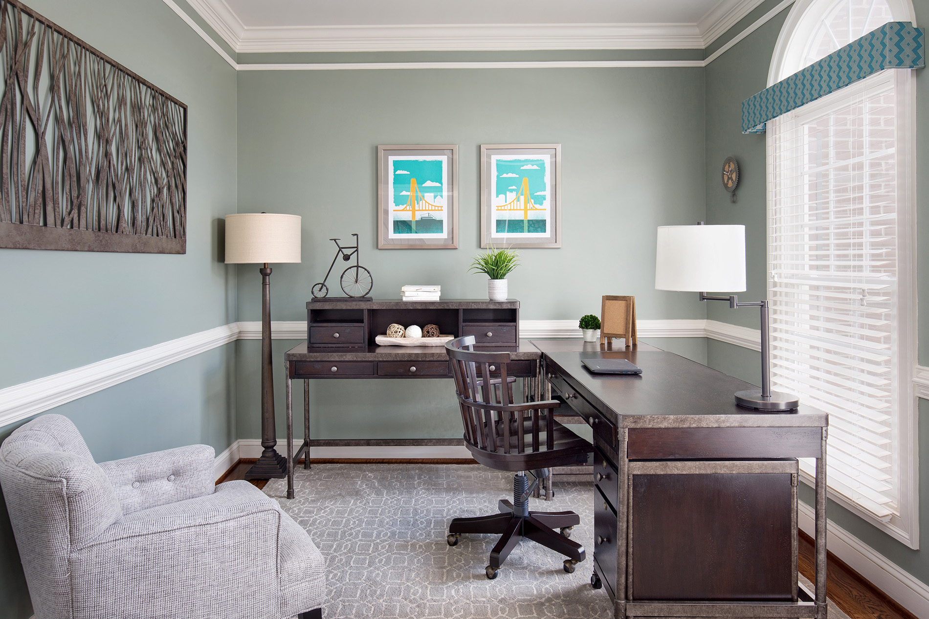 A Calm & Beautiful Home Office - Cpi Interiors